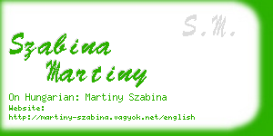 szabina martiny business card